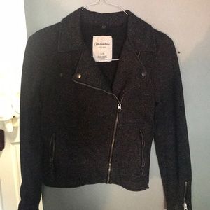 Jacket asymmetrical zipper